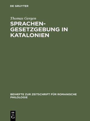cover image of Sprachengesetzgebung in Katalonien